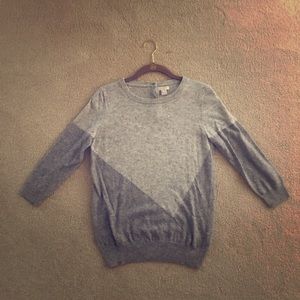 J Crew grey geometric sweater